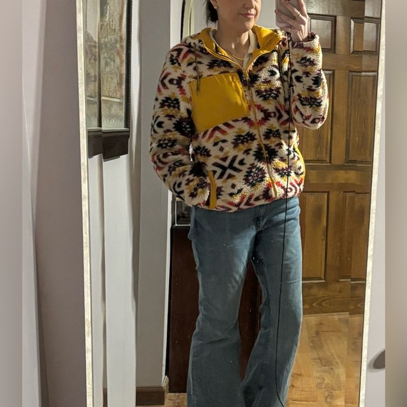 Dravus Wool Fleece Hoodie Mojave Aztec motif Southwest men’s small jacket - Picture 3 of 8